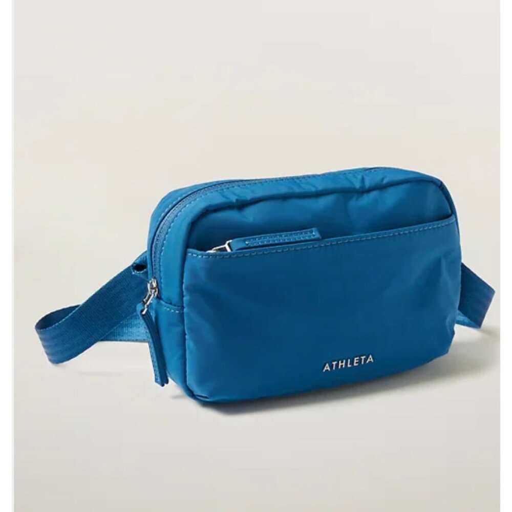 New Athleta All About Crossbody Belt Bag Dark Lapis Blue